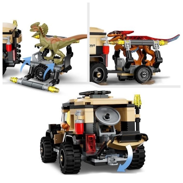 LEGO 76951 Jurassic World Le Transport du Pyroraptor et du Dilophosaur