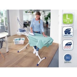 LEIFHEIT Table a repasser AirBoard Express Solid L 72567 Leifheit planche a repasser 130 x 38 cm hauteur réglable avec repose-f