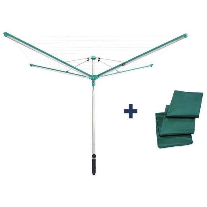 LEIFHEIT Séchoir parapluie Linomatic 600 Deluxe Cover 82008 Leifheit