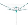 Leifheit 85285 Séchoir jardin parapluie Linomatic 400 Easy - 40 metres avec syteme Easy-Lift, rétractation automatique des fil