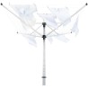 Leifheit 85355 - Séchoir parapluie LinoPush 400 - Etendoir extérieur rotatif 40m - Séchoir a linge avec douille - Hauteur ré