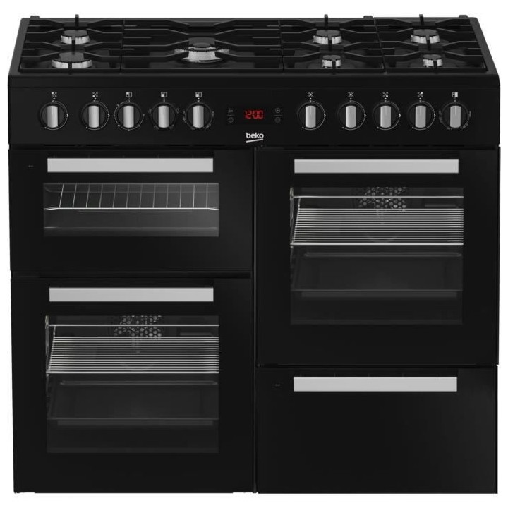 Piano de cuisson électrique BEKO - 6 gaz + 1 wok - 100 cm - PF335325D