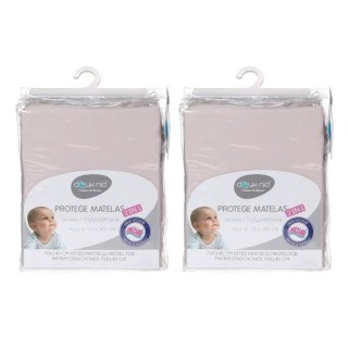 DOMIVA Lot 2 Aleses - Jersey 100% coton - Traité Sanitized - Perle -