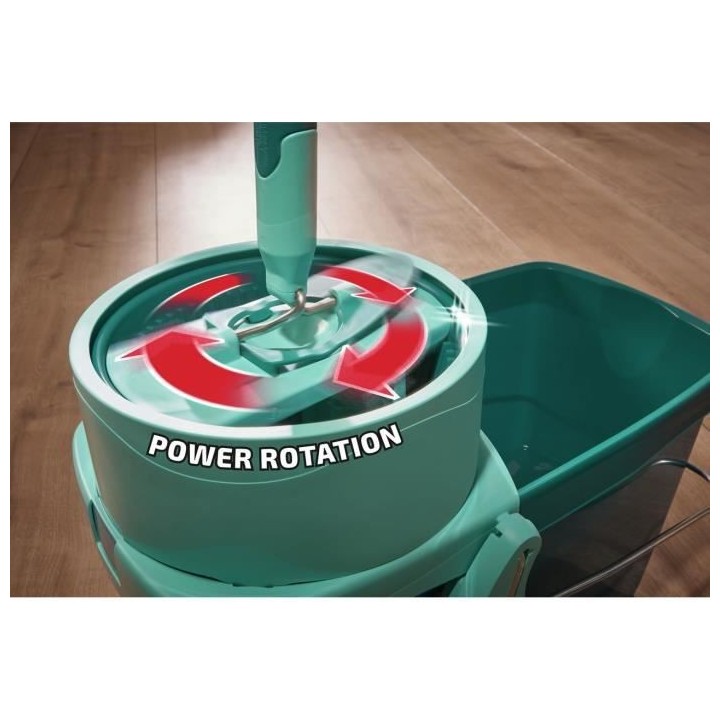 LEIFHEIT 52014 Set Clean Twist System M, lave-sol avec molleton ultra