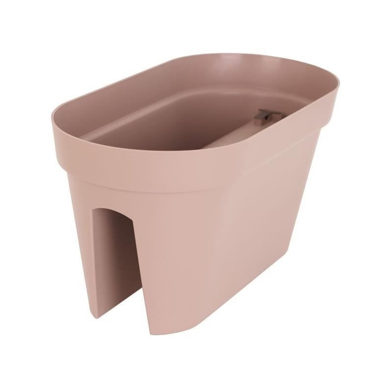 ARTEVASI Jardiniere pour balcon Capri - 30 x 60 x H 30 cm - 26,8 L - Gris taupe