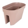 ARTEVASI Jardiniere pour balcon Capri - 30 x 60 x H 30 cm - 26,8 L - Gris taupe