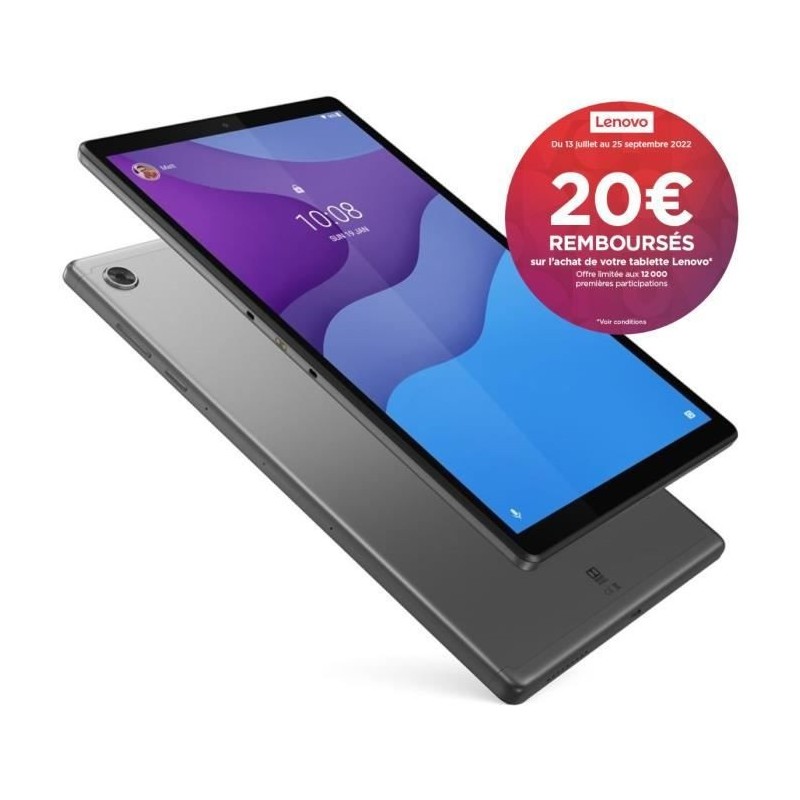 Tablette Tactile - LENOVO M10 HD 2nd Gen - 10,1 HD - RAM 2Go - Stockage 32Go - Android 10 - Iron Grey