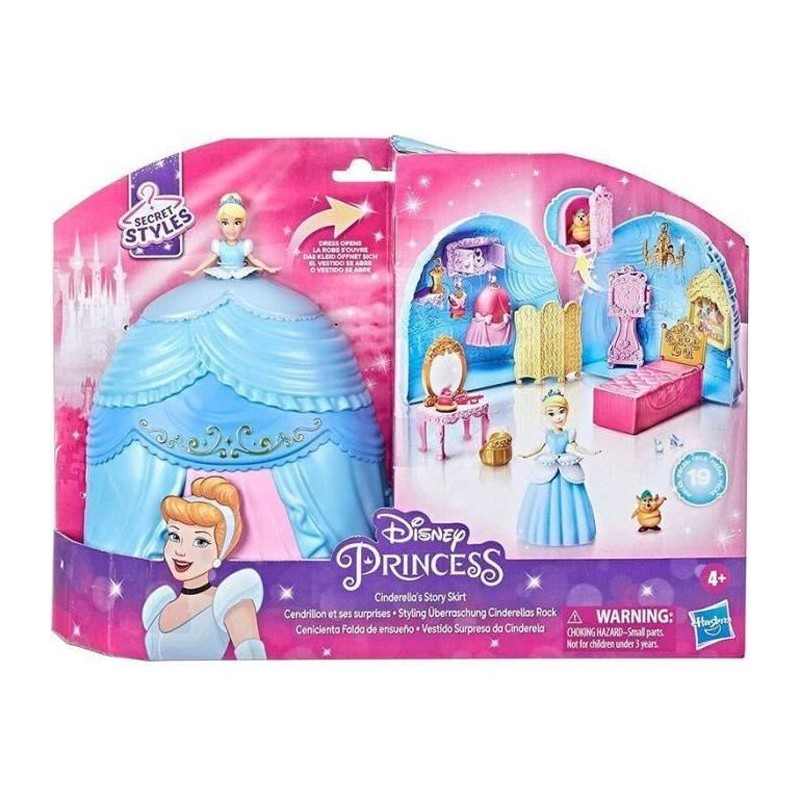 DISNEY PRINCESSES - Secret Styles - Cendrillon et ses surprises - coffret avec Poupée - tenues et autres - pour enfants - des 4