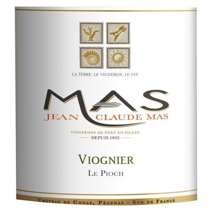 Jean Claude Mas Le Pioch Viognier Pays d'Oc - Vin blanc de Languedoc