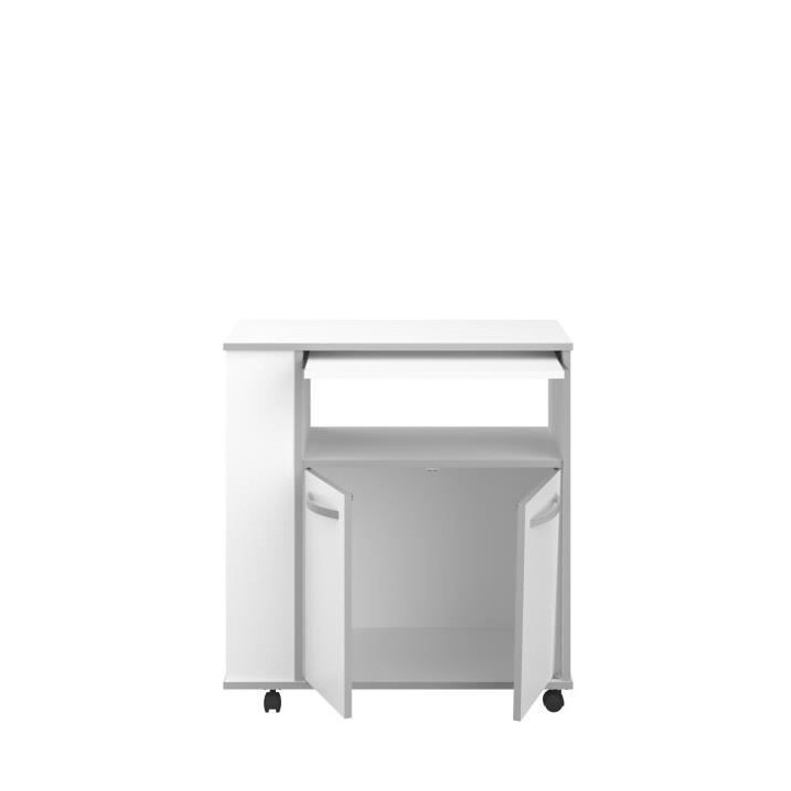 EKIPA Desserte de cuisine L 76 cm - Blanc mat - READY