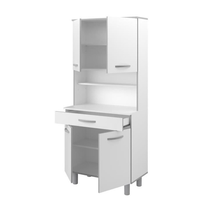 EKIPA Buffet de cuisine Blanc mat - L 80 cm - READY