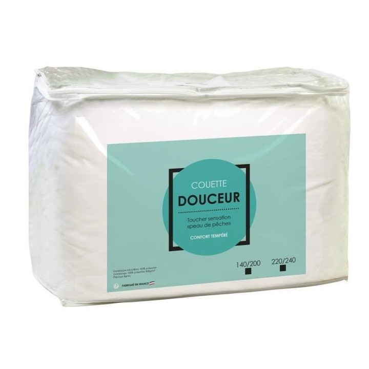 Couette - 220 x 240 cm - Tempérée - 100% Polyester - 2 personnes - B