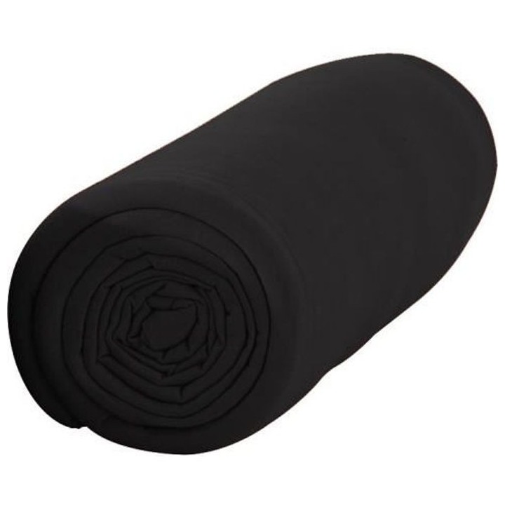 TODAY Drap housse 100% coton - 160 x 200 cm - Réglisse TODAY