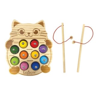 LEXIBOOK - Chat Glouton Bio Toys - Peche a la ligne - Jeu en Bois