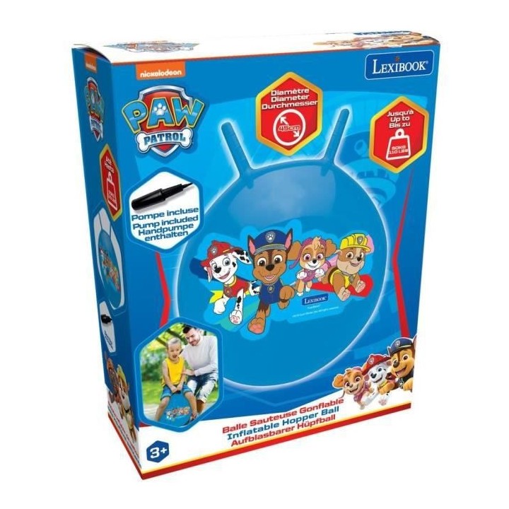 PAT PATROUILLE - Balle Sauteuse Gonflable - 45cm - a partir de 3 ans