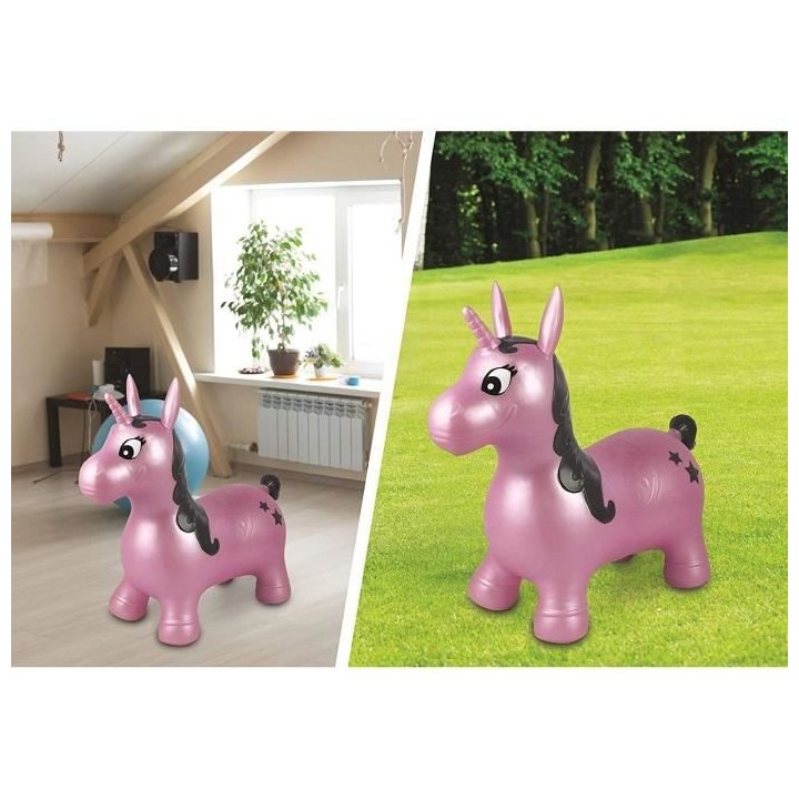 Licorne Sauteuse Gonflable Rose - 3 ans et + - LEXIBOOK