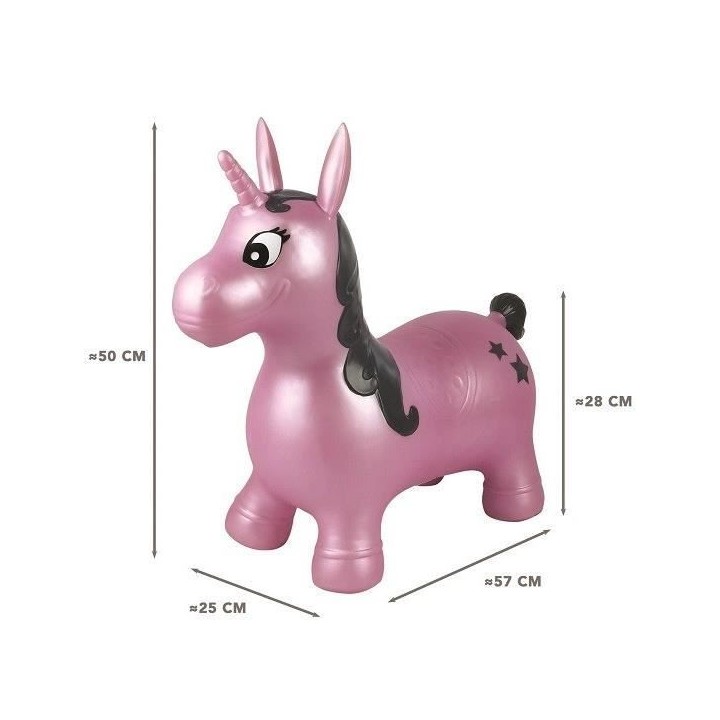 Licorne Sauteuse Gonflable Rose - 3 ans et + - LEXIBOOK