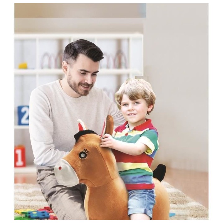 Porteur Poney Sauteur Gonflable Peluche - LEXIBOOK