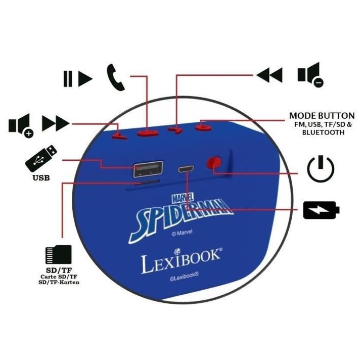 Enceinte Bluetooth Portable Spider-Man