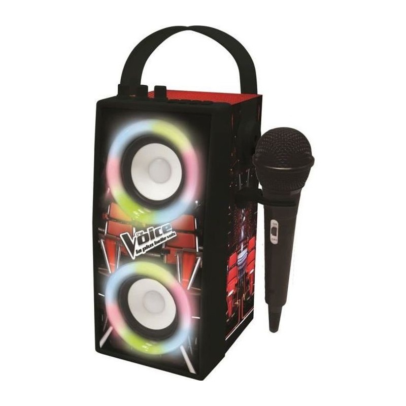 THE VOICE - Enceinte Tendance Bluetooth - Portable avec micro et effets lumineux