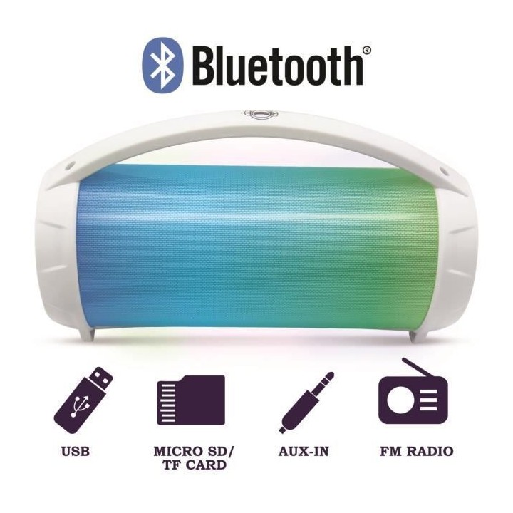FLASHBOOM Enceinte Bluetooth portable entierement lumineuse avec micro