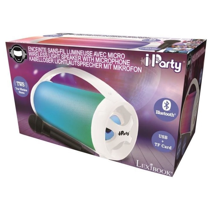 FLASHBOOM Enceinte Bluetooth portable entierement lumineuse avec micro