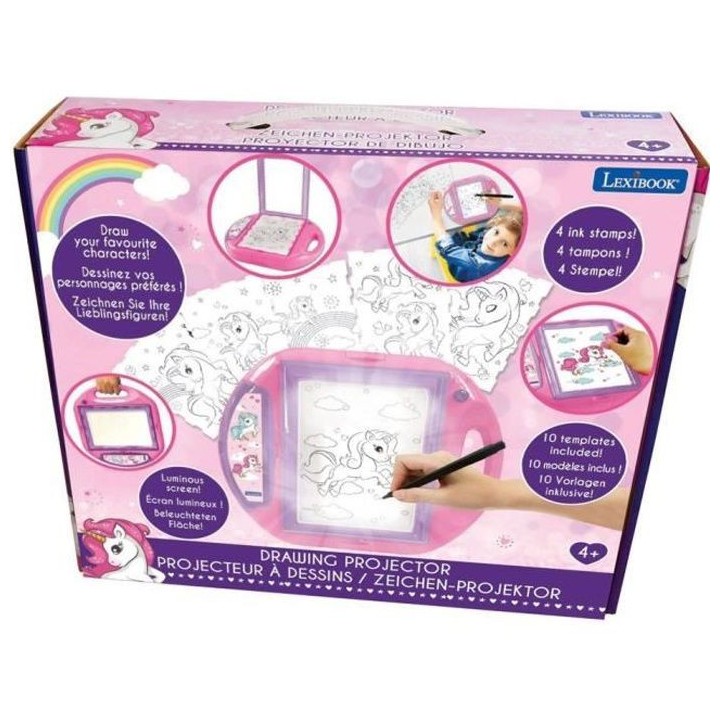 LEXIBOOK - Projecteur a dessins Licorne - Modeles et Tampons