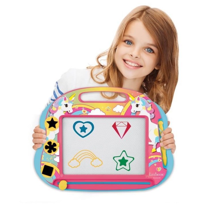 Ardoise magique Licorne format A5 avec accessoires magnétiques pour d