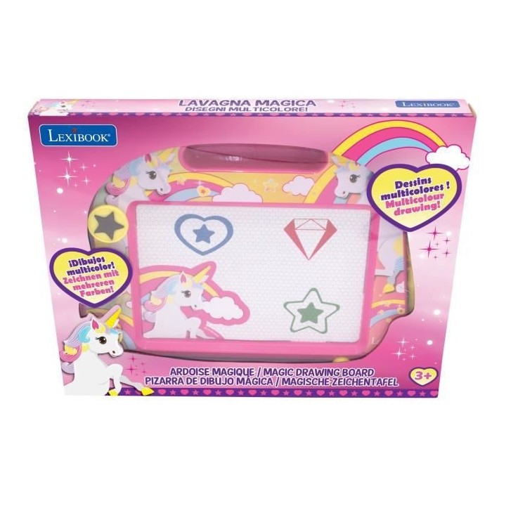 Ardoise magique Licorne format A5 avec accessoires magnétiques pour d