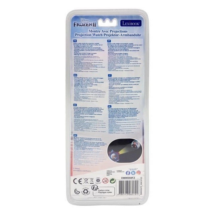 LA REINE DES NEIGES Montre digitale avec projection de 20 images - LEX