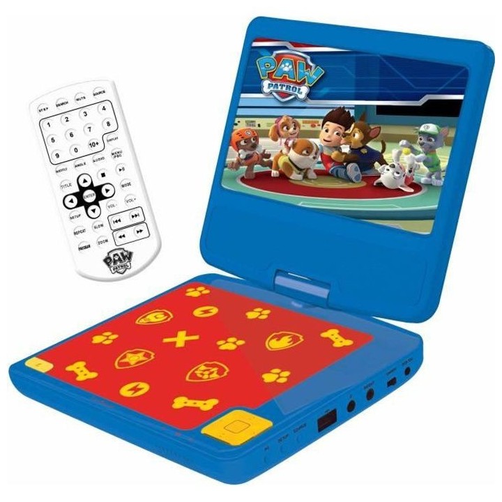 PAT' PATROUILLE Lecteur DVD portable enfant écran LCD 7” LEXIBOOK -