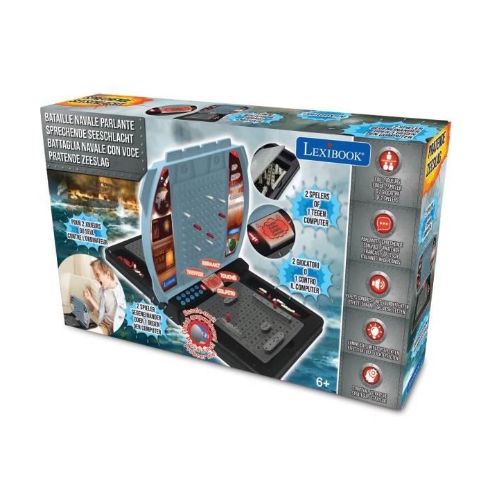 BATAILLE NAVALE électronique parlante et lumineuse - 1 a 2 joueurs (F