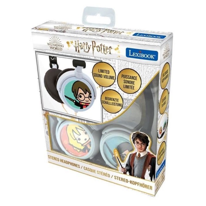 HARRY POTTER - Casque stéréo filaire - Pliable pour enfants avec lim