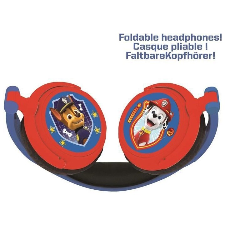 PAT' PATROUILLE Casque Casque stéréo filaire pliable pour enfants av