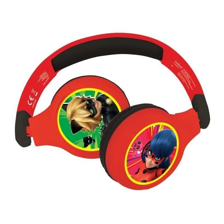 MIRACULOUS - Casque 2 en 1 Bluetooth - Filaire confortable et pliable