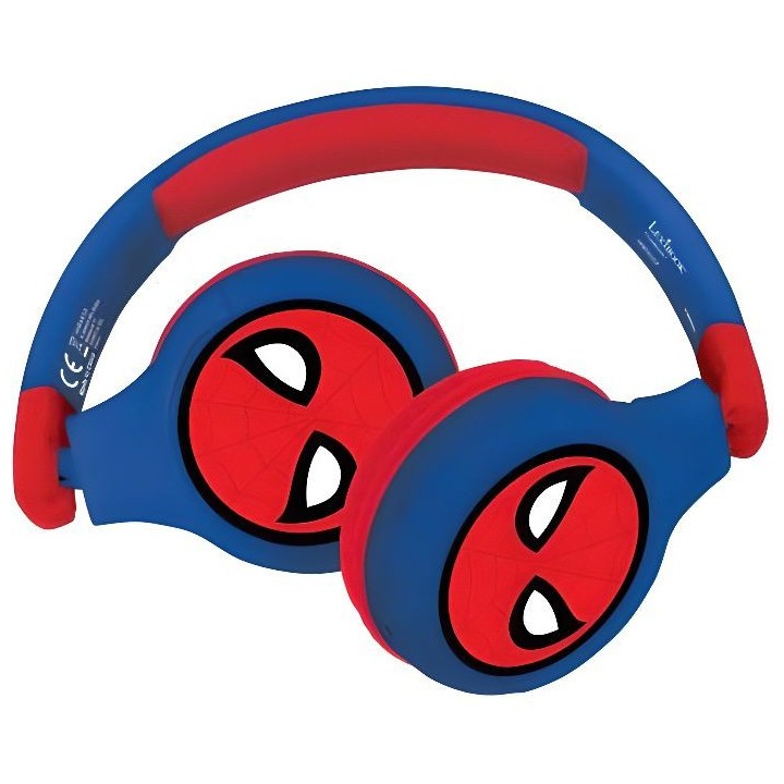 SPIDER-MAN - Casque 2 en 1 Bluetooth - Filaire confortable et pliable