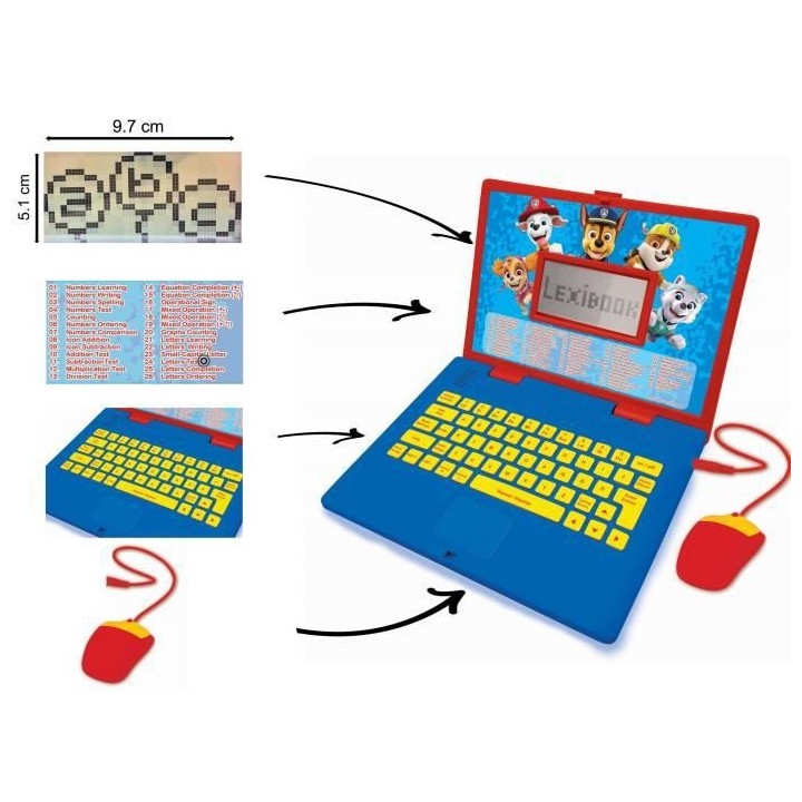 PAT' PATROUILLE - Ordinateur Educatif Bilingue (FR/EN) Enfant - LEXIBO