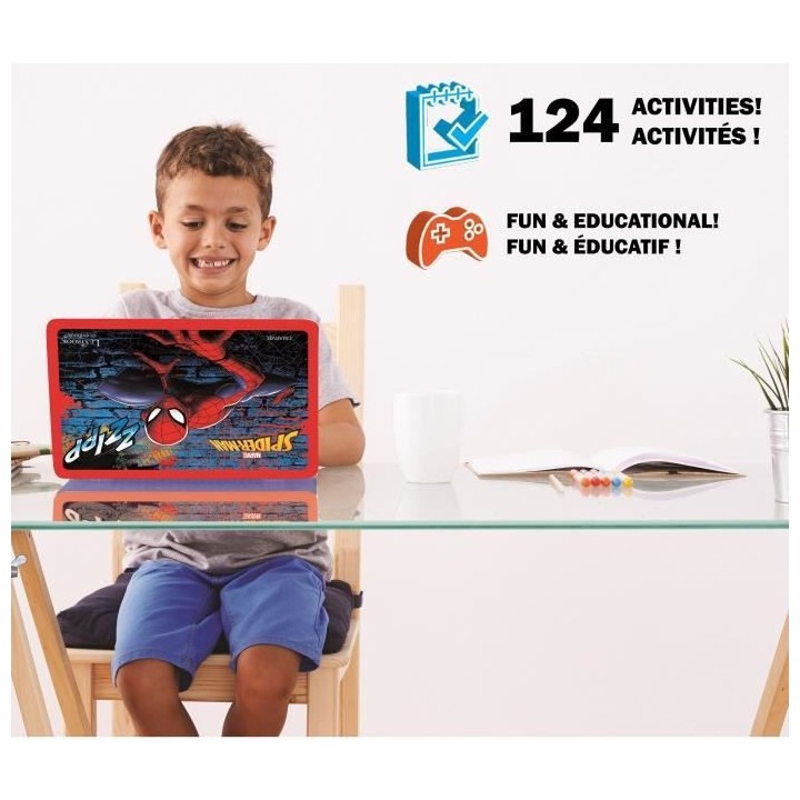 SPIDER-MAN - Ordinateur Educatif Bilingue (FR/EN) Enfant - LEXIBOOK -