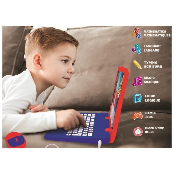 SPIDER-MAN - Ordinateur Educatif Bilingue (FR/EN) Enfant - LEXIBOOK -
