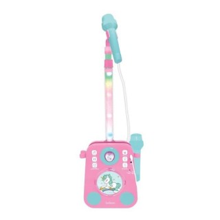 LEXIBOOK - Karaoké Licorne avec deux microphones et effets lumineux e