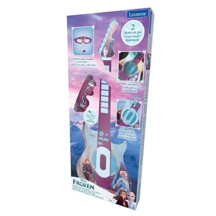 LA REINE DES NEIGES - Guitare Électronique Lumineuse avec lunettes é