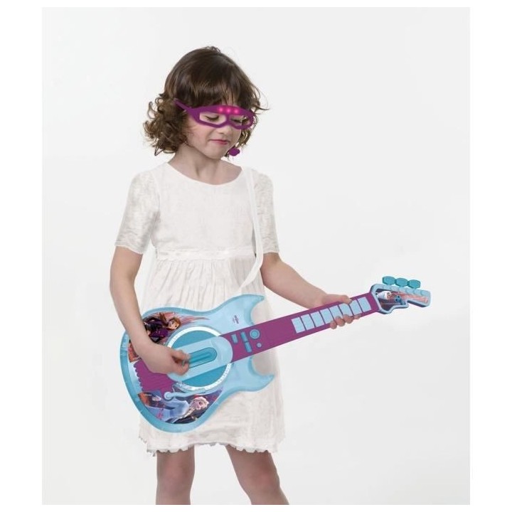 LA REINE DES NEIGES - Guitare Électronique Lumineuse avec lunettes é