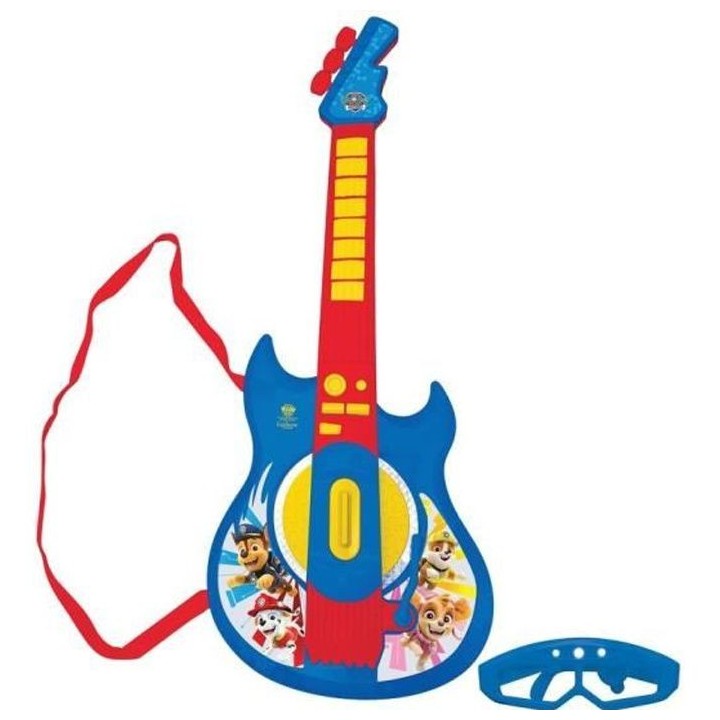 PAT PATROUILLE - Guitare Électronique Lumineuse 59cm - Lunettes et Mi
