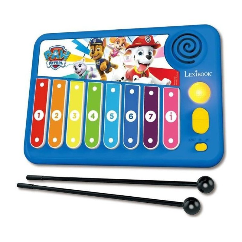 LEXIBOOK - XYLO-FUN Xylophone Pat' Patrouille - Apprentissage Lumineux de la Musique