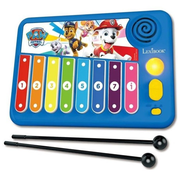 LEXIBOOK - XYLO-FUN Xylophone Pat' Patrouille - Apprentissage Lumineux