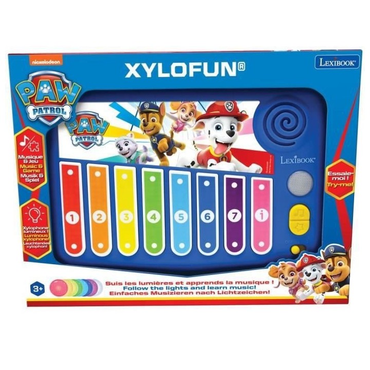 LEXIBOOK - XYLO-FUN Xylophone Pat' Patrouille - Apprentissage Lumineux