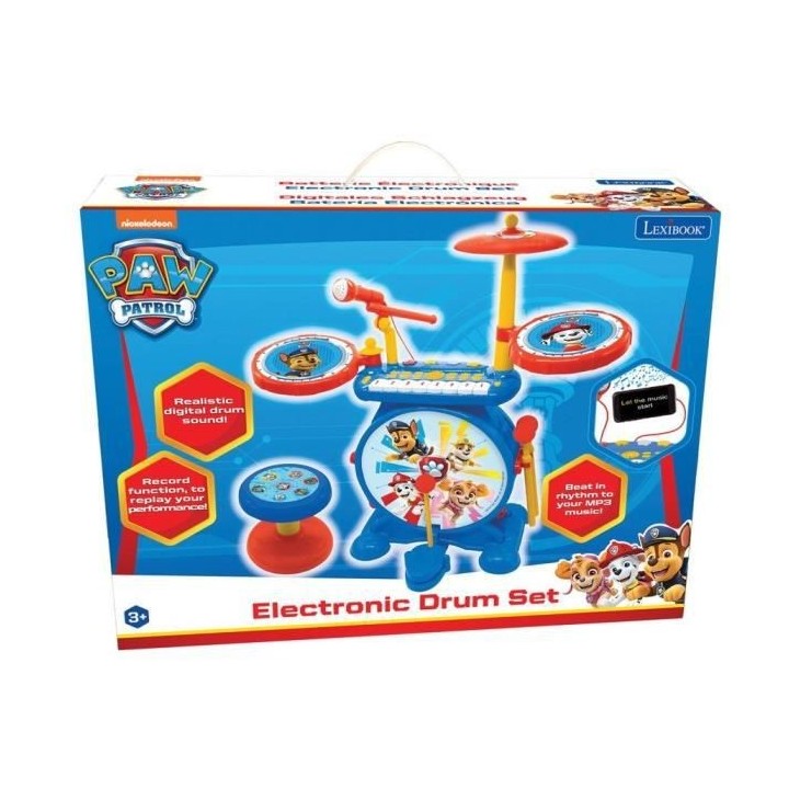 PAT PATROUILLE - Batterie Electronique Lumineuse Complete 3 en 1 - Cla