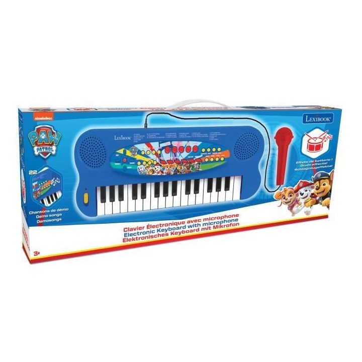 Clavier Électronique Musical avec Micro (32 touches) Pat Patrouille