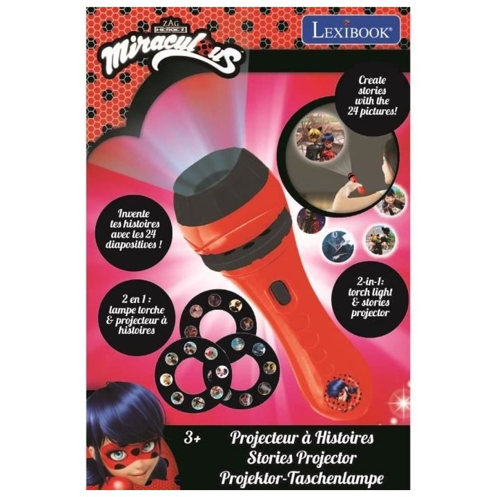 MIRACULOUS - Projecteur a histoires et lampe torche - LEXIBOOK