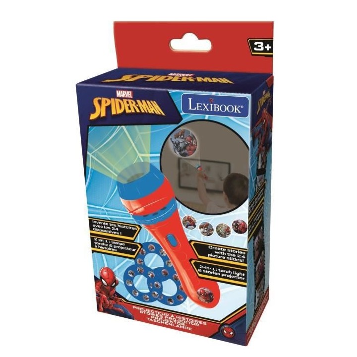 SPIDER-MAN - Projecteur a histoires et lampe torche - LEXIBOOK